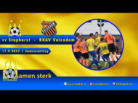 vv Staphorst - RKAV Volendam | 17.9.2022 | Samenvatting