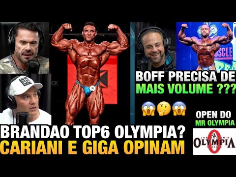 CARIANI E GIGA FALAM SOBRE BRANDÃO NO MR OLYMPIA - VITOR BOFF É CITADO E TAMER FAZ OBSERVAÇÕES