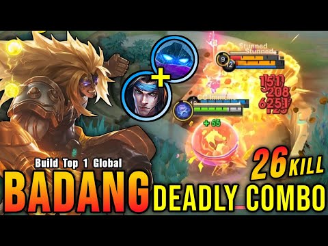 26 Kills!! Badang + Atlas 100% Deadly Ultimate Wombo Combo!! - Build Top 1 Global Badang ~ MLBB