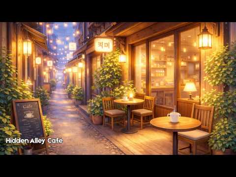 Hidden Alley Café Ambiance | Cozy Lofi Beats for Study, Relax & Sleep (2 Hours)