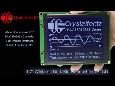 4.7" Monochrome Graphic LCD Video Demo