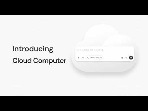 Cloud Computer by Manus 공식 영상 미리보기