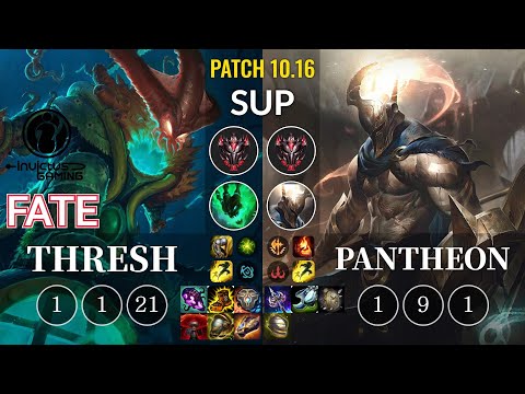 IG Fate Thresh vs Pantheon Sup - KR Patch 10.16