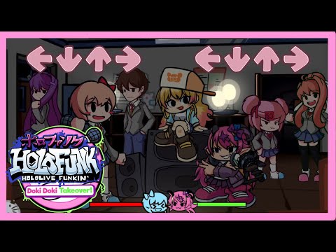 Friday Night Funkin Doki Doki Takeover- but it uses the Holofunk Mod