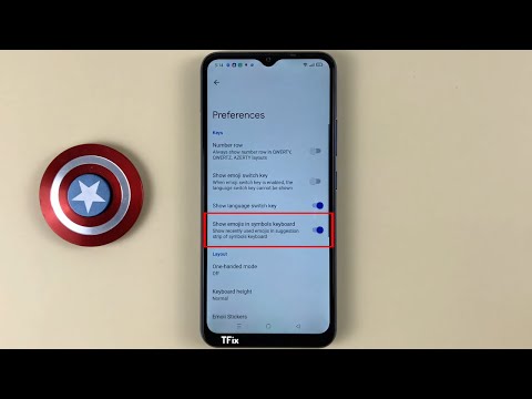 How to enable/disable Show emoji in the icon keyboard on Realme C15 Android 11
