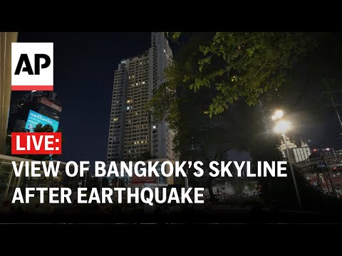 LIVE: View of Bangkok's skyline after earthquake rocks Thailand