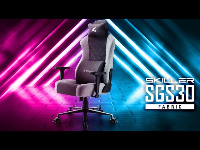 Sharkoon SKILLER SGS30 FABRIC BK/GY GAMING SEAT FABRIC COVER video