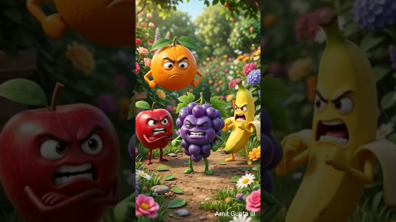 फलों की लड़ाई Fruit fight #shorts #trending #viral #shortvideo