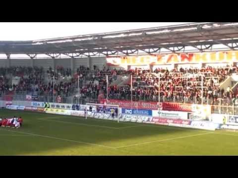 HFC vs. SpVgg Unterhaching 13.02.2015 - UFTA eingesungen vom Elfmetertöter Pierre Kleinheider