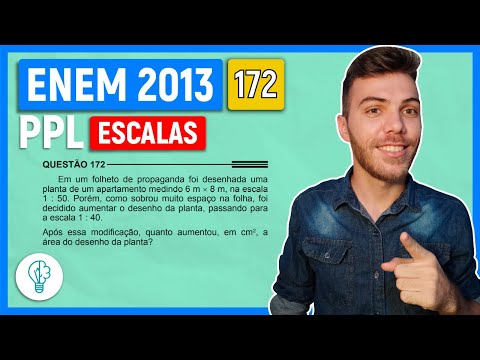 🛑172 Enem 2013 PPL - SCALES - In an advertising brochure, a plan of a