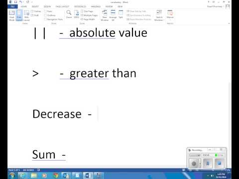 Math 1 Vocabulary video