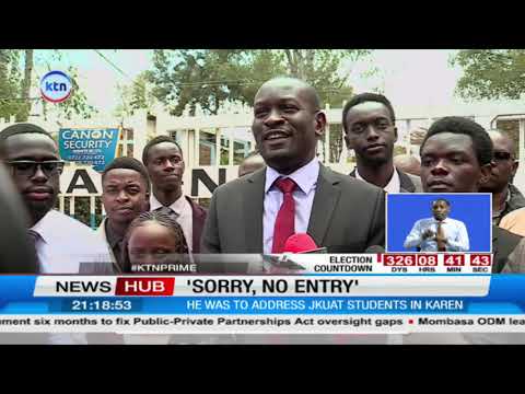 Sifuna Barred from Addressing JKUAT Students, Criticizes Government Over the Move