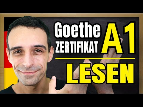 Goethe Zertifikat A1 LESEN | How to pass the reading part. | German A1 Goethe Exam