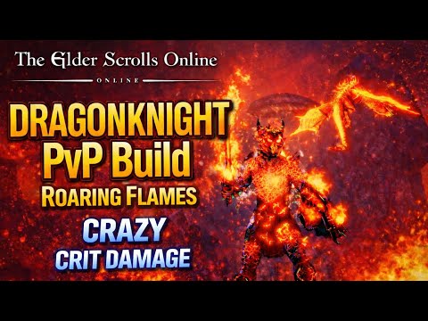Broken 🐲🔥DragonKnight PvP Crit Build ‘Roaring Flames’ | ESO Solo 1vX / Group Gameplay & Build!