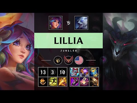 Lillia Jungle vs Volibear - NA Grandmaster Patch 25.07