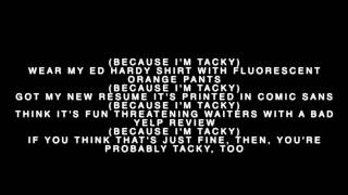 Tacky LYRICS - &quot;Weird Al&quot; Yankovic