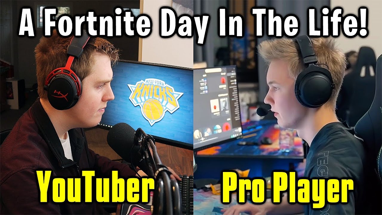 DAY IN THE LIFE: Fortnite YouTuber vs Pro Fortnite Player!