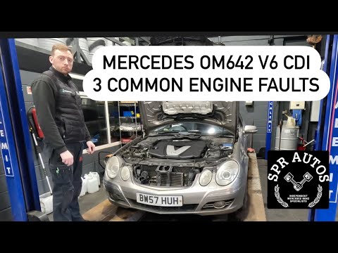 Mercedes E-Class W211 OM642 v6 CDI. 3 most Common engine faults, oil cooler seals plus more!