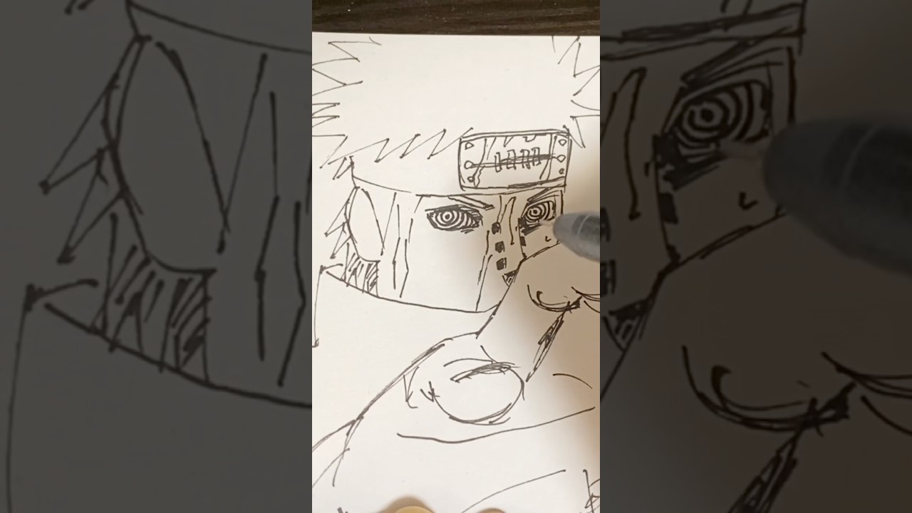 【一発描き】ペイン描いてみた/Drawing Pain #naruto  #pain  #ナルト #イラスト #ペイン