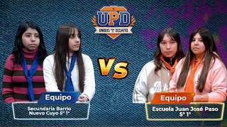 Secundaria Barrio Nuevo Cuyo vs Escuela Juan José Paso. Conocimiento y adrenalina en UPD.