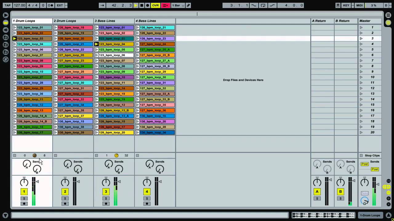 Dub Techno / Deep House - Drum Loops , Synths and Bass Lines