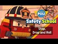 EP10. Stop, Drop and Roll | Fire Safety with Roy | Cartoon for Kids | Robocar POLI Safety School