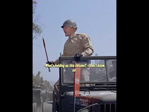 Patton prioritized open roads for advance.  #movie#ww2 #patton