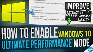 🔧 How to Enable Windows 10 ULTIMATE Performance mode Guide