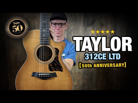 2024 Taylor Limited Edition 50th Anniversary 312ce - Shaded Edgeburst | USA All Solid Grand Concert Acoustic Guitar V-Class Bracing Cutaway Pickup | OHSC image 26