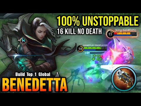 16 Kills No Death!! Benedetta 100% Unstoppable - Build Top 1 Global Benedetta ~ MLBB