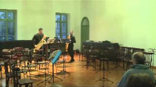 Fabrizio Paoletti and Victor Martin. Baroque duet for baritone saxophone.