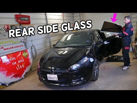 REAR SIDE WINDOW GLASS REMOVAL REPLACEMENT DODGE DART, CHRYSLER 200