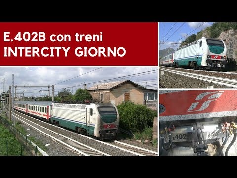 E.402B in livrea XMPR con Intercity Giorno di Trenitalia
