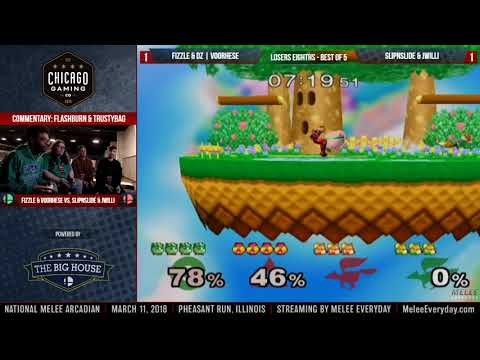 National Melee Arcadian - Fizzle_Boy & voorhese vs. SlipNSlide & JWilli - Losers Eighths - SSBM