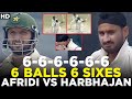 Shahid Afridi vs Harbhajan Singh | 6️⃣ Balls 6️⃣ Sixes | 6️⃣-6️⃣-6️⃣-6️⃣-6️⃣-6️⃣ | PCB |