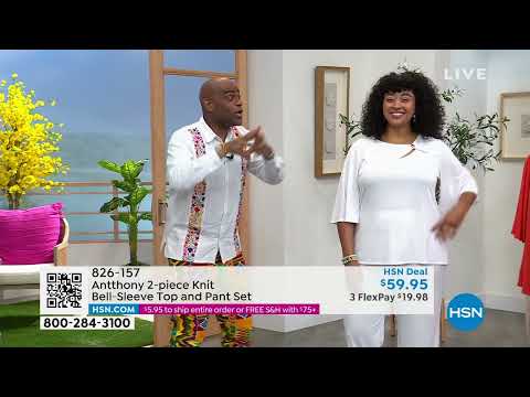 Antthony 2piece Knit BellSleeve Top and Pant Set