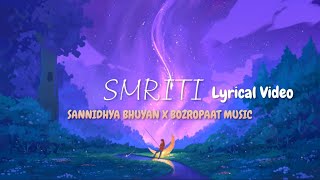 Smriti ( Karaoke with lyrics) - Sannidhya Bhuyan X