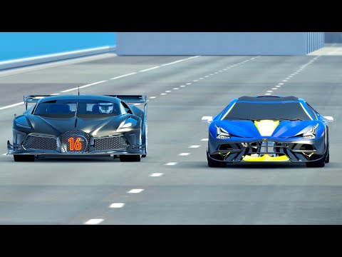Lamborghini Scorpion Concept vs Bugatti Black Devil VGT - Drag Race 20 KM