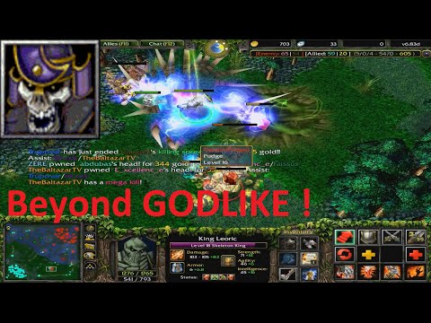 DotA 6.83d - Skeleton King, Leoric Beyond GODLIKE !