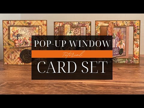 Pop-Up Window Card Set Tutorial - Hello Pumpkin - Card Kit Vol 09 2023