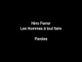 Nino Ferrer-Les Hommes à tout faire-paroles