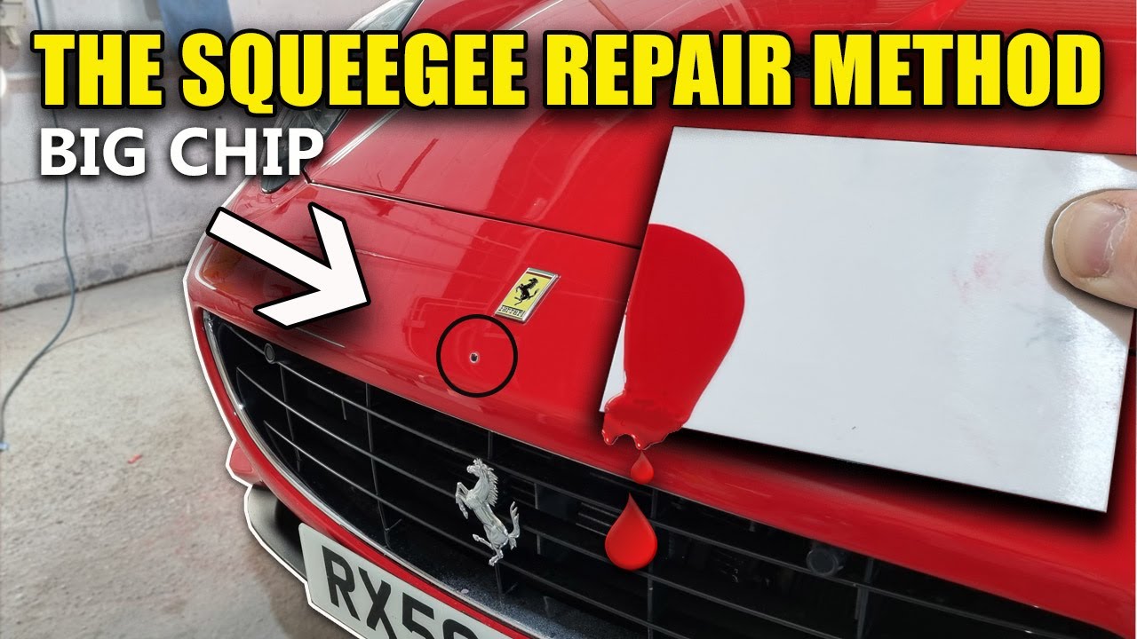 BIG Chip Repair using the Squeegee method! Fix your own car SCRATCHES and CHIPS! Save Money!