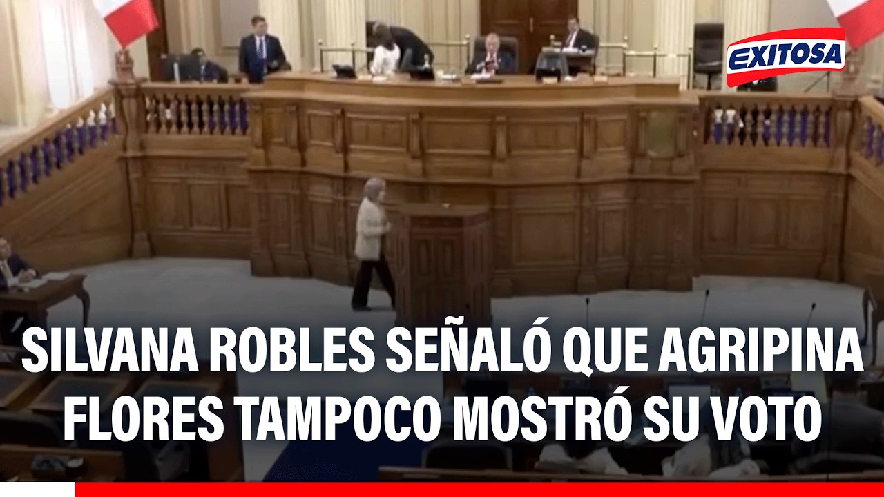 🔴🔵 Silvana Robles señaló que Agripina Flores tampoco mostró su voto