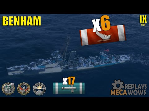 Destroyer Benham 6 Kills & 161k Damage | World of Warships Gameplay