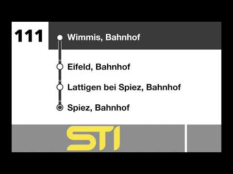 BLS/STI Ansagen • Bahnersatz 111 Wimmis – Eifeld – Lattigen – Spiez