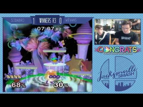 Jax Smash Weekly 3/16/17 - Wevans(Samus) Vs Soda Bro(Fox) - Melee Winners R3