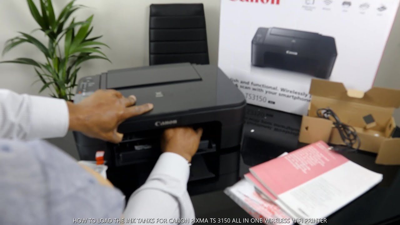 HOW TO LOAD THE INK TANKS FOR CANON PIXMA TS 3150 ALL IN ONE WIRELESS WIFI PRINTER