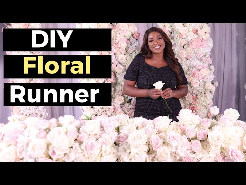 Part of a video titled DIY Floral Table Runner Tutorial - YouTube