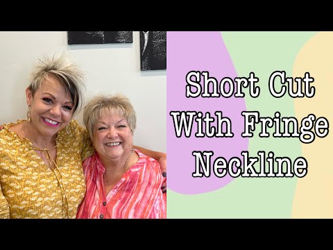 Women Over 60 short haircut fringe neckline style video thumbnail