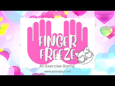 FINGER FREEZE KITTY | Fine Motor Exercises Game | Valentine's Day | Hand Warm-Ups | Brain Break